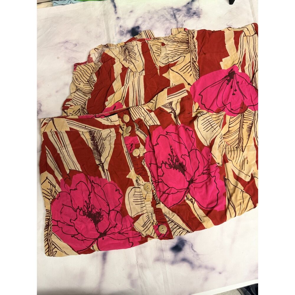 Zara Women Bohemian Floral Print Midi Skirt L - Picture 2 of 5